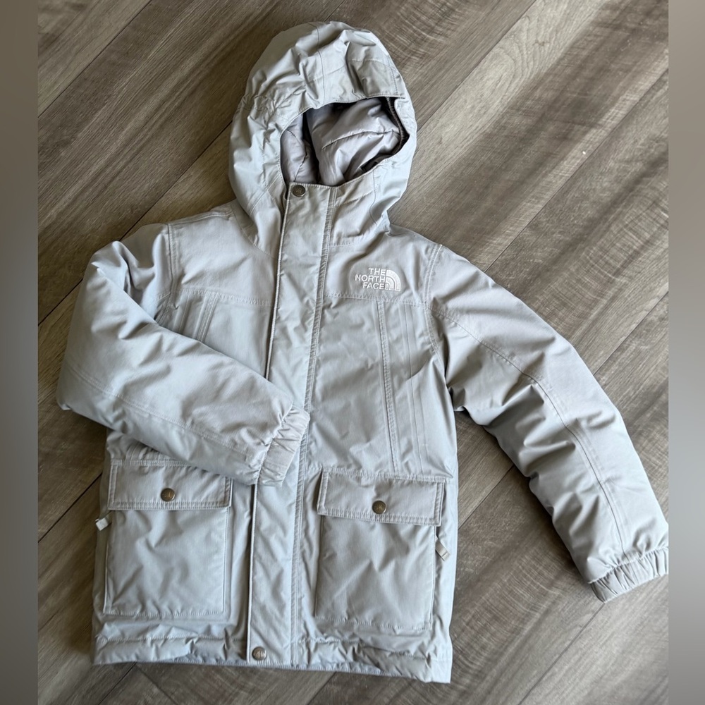 The North Face Youth Down Parka Gray Winter Coat Unisex Size Small